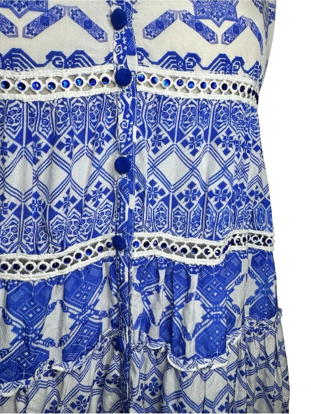 Rococo Sand Silk Lightweight Flowy Summer Dress - Picture 6 of 14